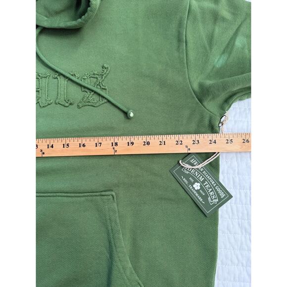 Denim Tears Hoodie Men Sz L Green Embroidered Pullover Sweatshirt 100% AUTHENTIC - Picture 4 of 10